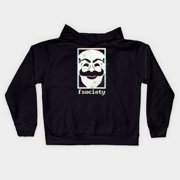 F-Society Kids Hoodie by BrayInk